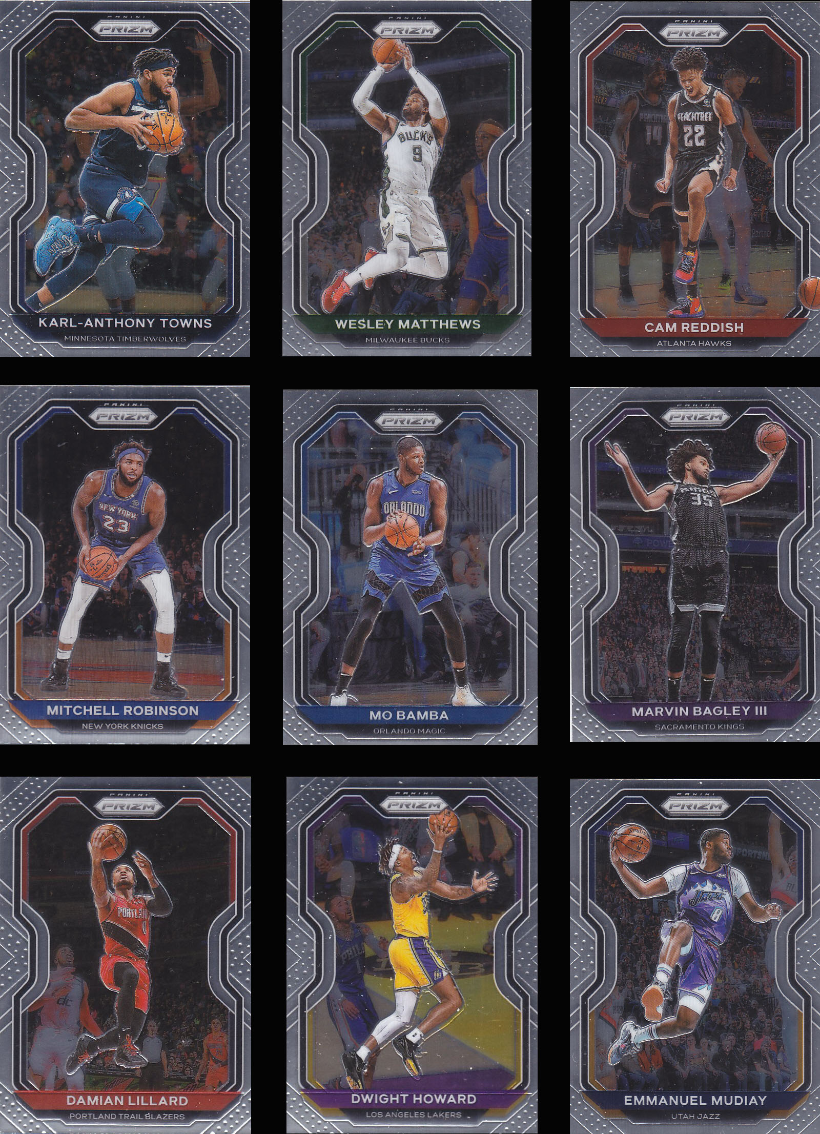 NBA帕尼尼球星卡Prizm2021普卡Base凑套No161-No180