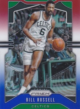 NBA帕尼尼球星卡Prizm1920普卡三色折射凑套#21比尔-拉塞尔