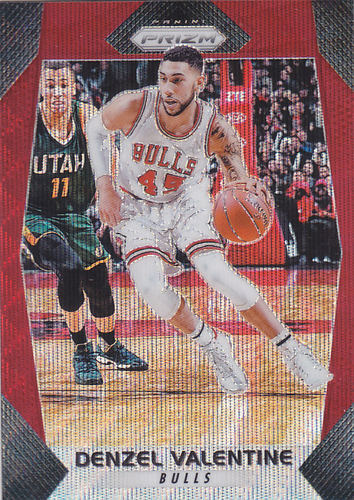 NBA帕尼尼球星卡Prizm1718普卡红波纹凑套#246丹泽尔-瓦伦蒂内
