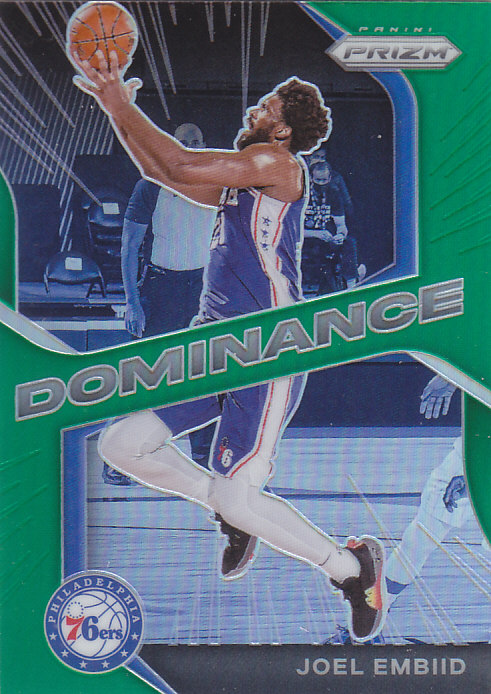 NBA球星卡2021Prizm统治特卡绿折#11恩比德