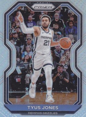 NBA球星卡帕尼尼2021Prizm普卡银折凑套#21泰厄斯琼斯