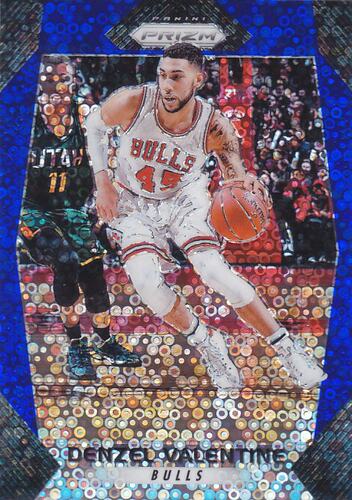 NBA球星卡1718Prizm普卡蓝泡泡折射125编#246丹泽尔-瓦伦蒂内