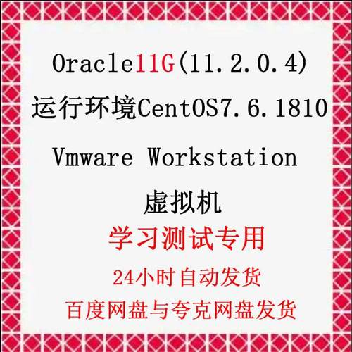 甲骨文 Oracle11g虚拟机 11.2.0.4 学习测试专用 vm workstation