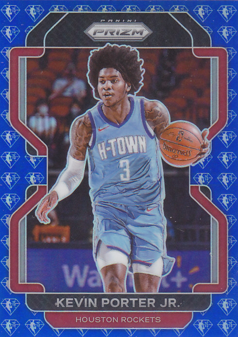 NBA球星卡2122Prizm普卡75周年蓝钻折射凑套#84凯文波特