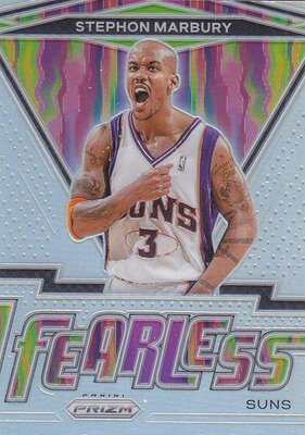 NBA球星卡帕尼尼2021Prizm特卡Fearless凑套银折#1马布里