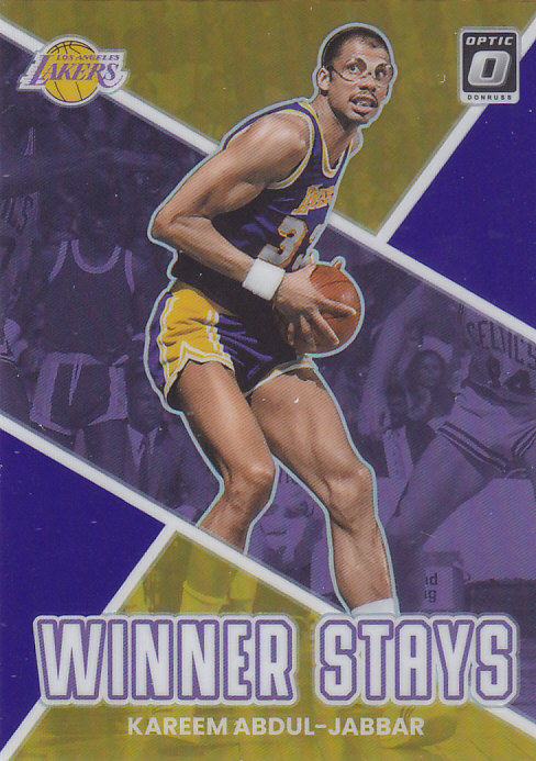 NBA球星卡2223Optic特卡WinnerStays紫折凑套#17贾巴尔