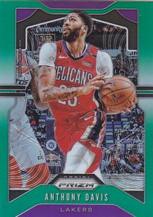 222安东尼戴维斯浓眉 NBA球星卡帕尼尼1920Prizm普卡绿折射