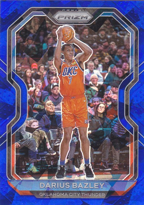 NBA球星卡帕尼尼2021Prizm蓝碎冰折125编凑套#164达柳斯贝兹利