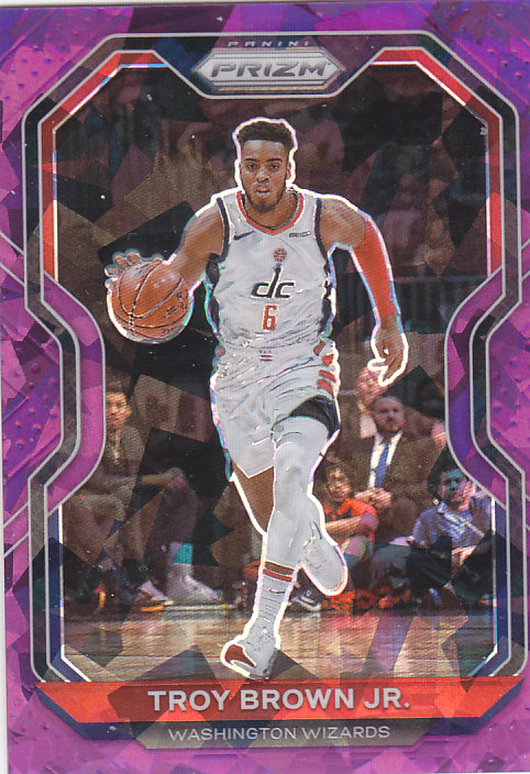 NBA球星卡帕尼尼2021Prizm紫碎冰折175编凑套#127特洛伊布朗