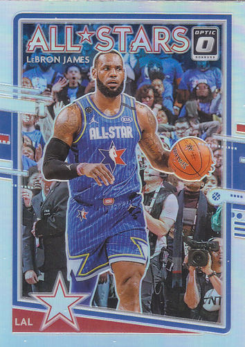 NBA球星卡帕尼尼2021Optic全明星银折特卡#2勒布朗詹姆斯