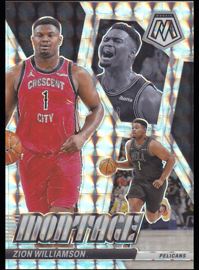 NBA球星卡2324Mosaic特卡Montage马赛克格子折凑套#4锡安