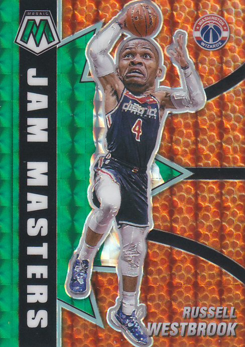 NBA球星卡2021马赛克大头特卡绿折凑套#4威斯布鲁克