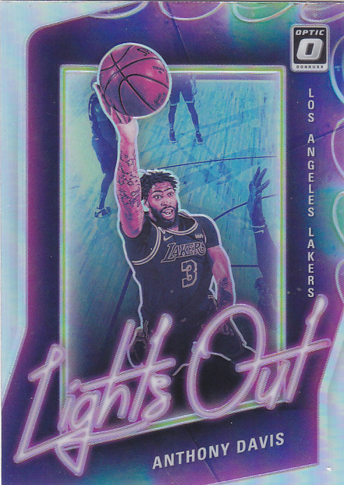NBA帕尼尼球星卡Optic2021霓虹灯特卡银折凑套#14安东尼戴维斯