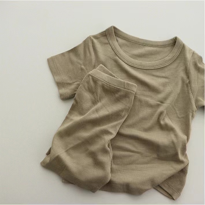 纯色儿童家居服韩版夏季