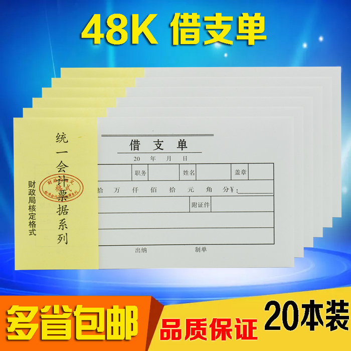 借支单财务单据会计凭证收据