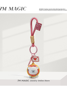 日本MINI线条小狗书包挂饰治愈可爱女生情侣钥匙扣手机挂绳礼物