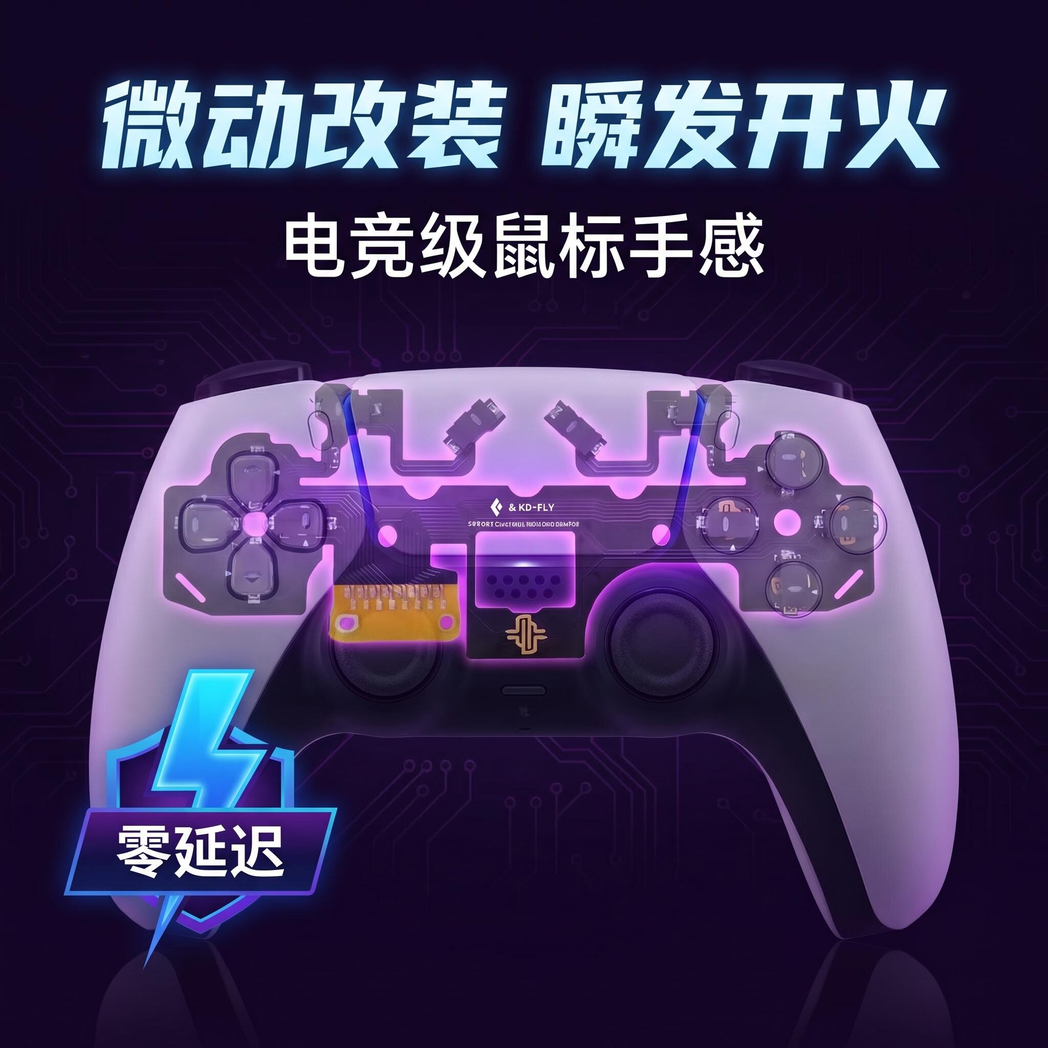 PS5/DSE手柄改装欧姆龙微动.FPS专用职业选手同款点击寿命500万次