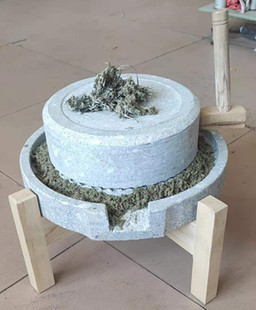 天然石家用艾绒石磨 手动艾绒石磨 养生店专用艾绒手动石磨