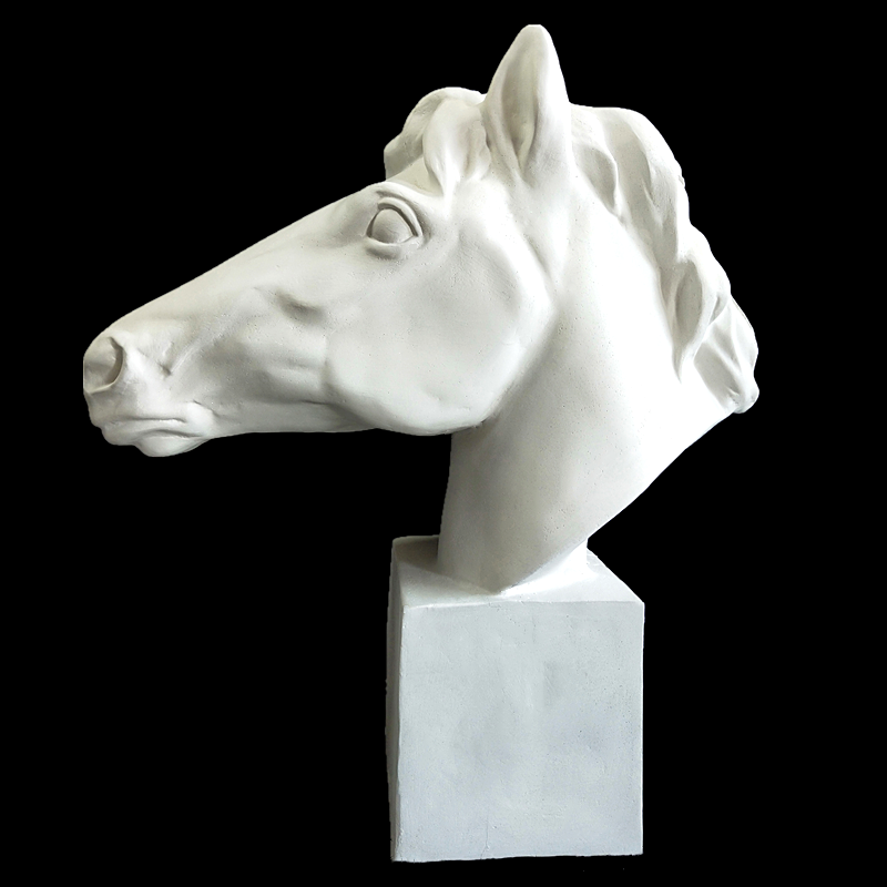 马头石膏像雕像雕塑装饰摆件素描石膏头像模型美术教具摄影道具