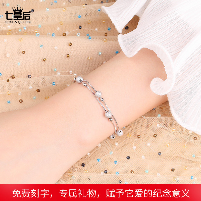 925纯银简约闺蜜手链女姐妹信物古风手链清新个性ins小众生日礼物