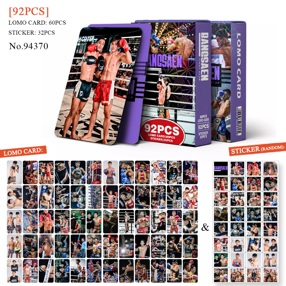 Bangsaen Fight Club泰国拳击自制小卡60张照片明星LOMO卡贺卡