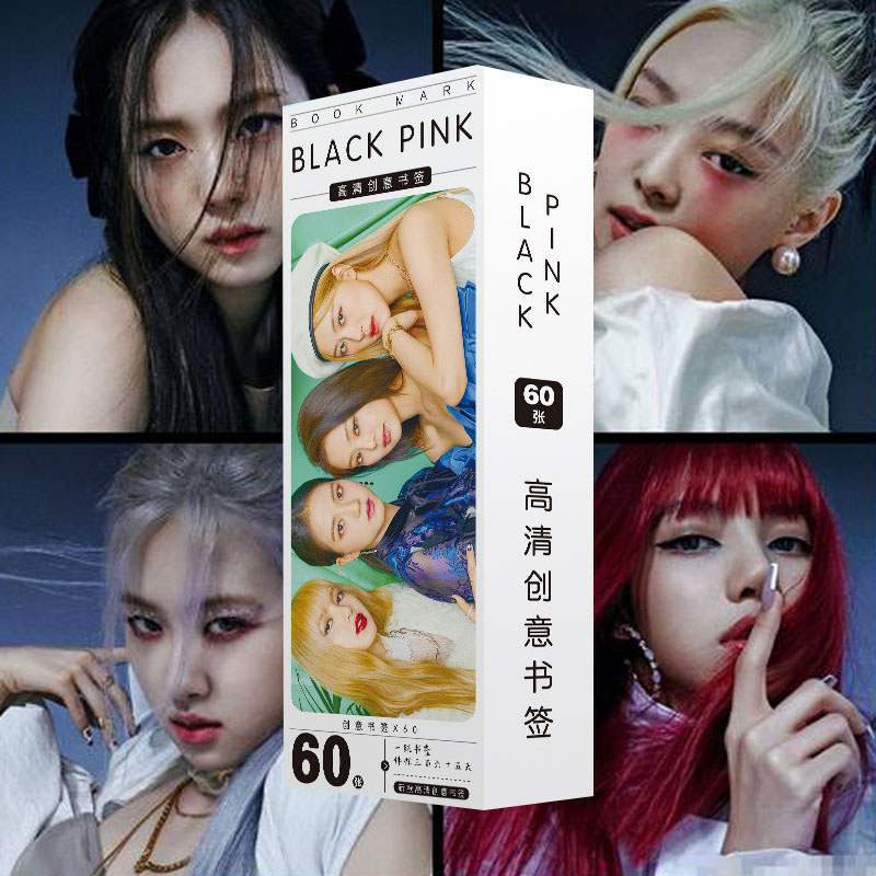 BLACKPINK书签纸质书卡60张盒装卡片同款文具照片周边LOMO卡礼品