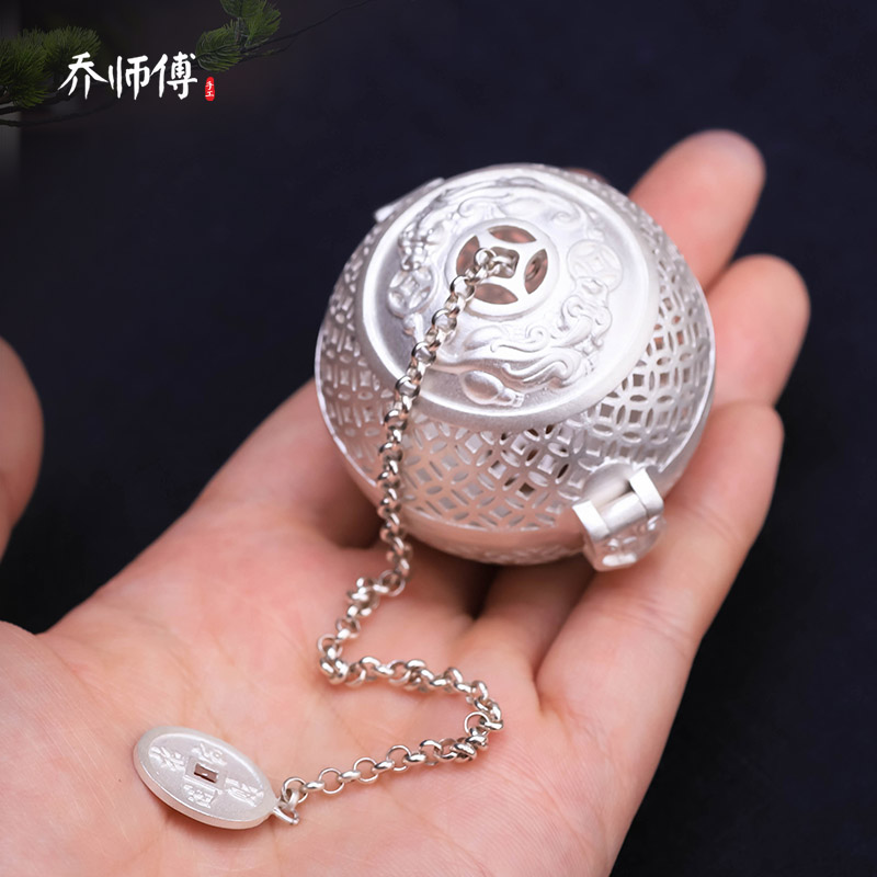 纯银泡茶球999泡茶神器茶滤网茶漏茶叶过滤器茶仓茶隔茶水分离器