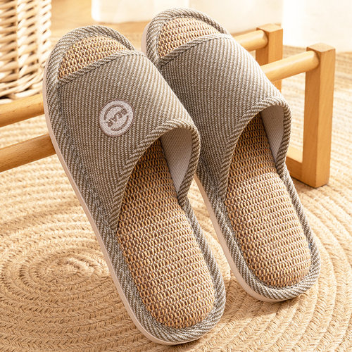 亚麻拖鞋吸汗防滑四季