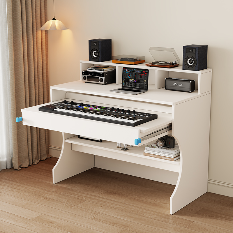 编曲电子钢琴抽拉书桌多功能一体