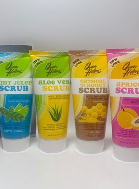 现货美国Queen Helene薄荷黑头粉刺清洁磨砂膏温和控油去角质170g