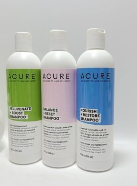 现货美国ACURE焕活洗发水各种发质薄荷藜麦控油保湿舒缓清爽多选