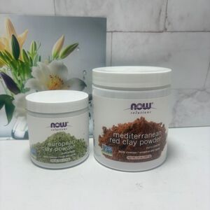 现货美国NowFoods摩洛哥红泥矿物粉绿泥面膜控油祛痘敏感补水170g