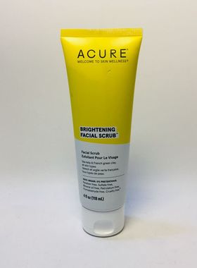 美国ACURE提亮去死皮角质黑头脸面部毛孔清洁绿泥海藻磨砂膏118mL
