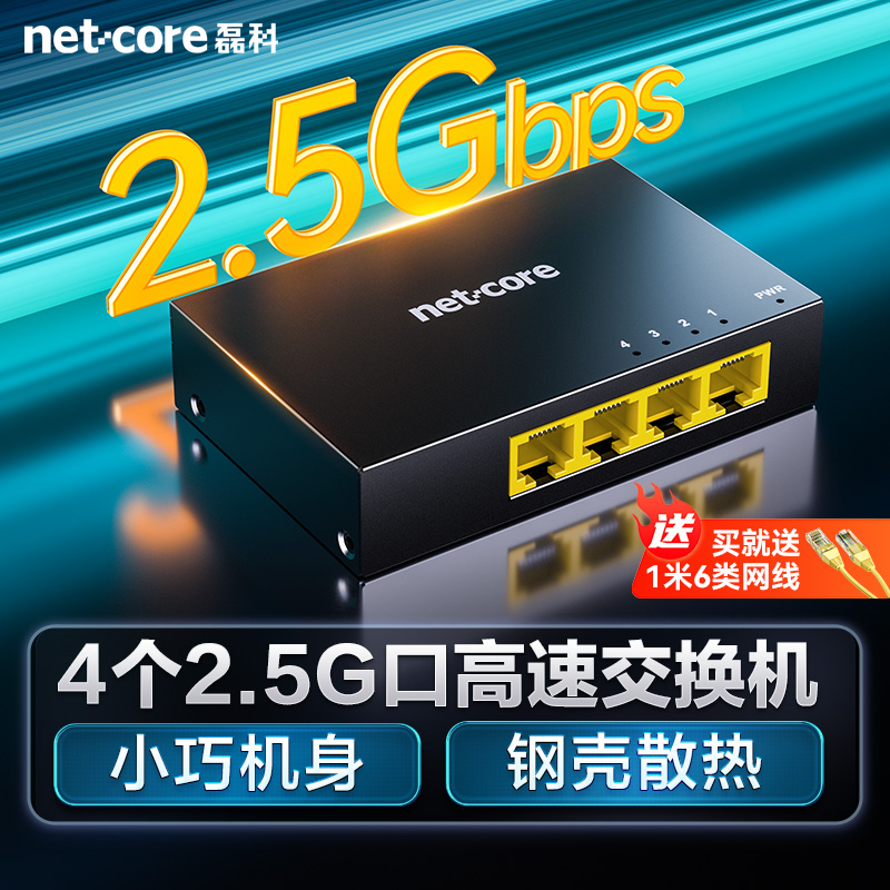 磊科GS4四口2.5g交换机小巧机NAS