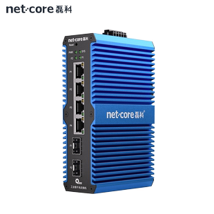 磊科 千兆6口工业级管理型交换机2光4电环网双冗余WEB网管光纤收发器DIN导轨式安装IS206G2-WMC