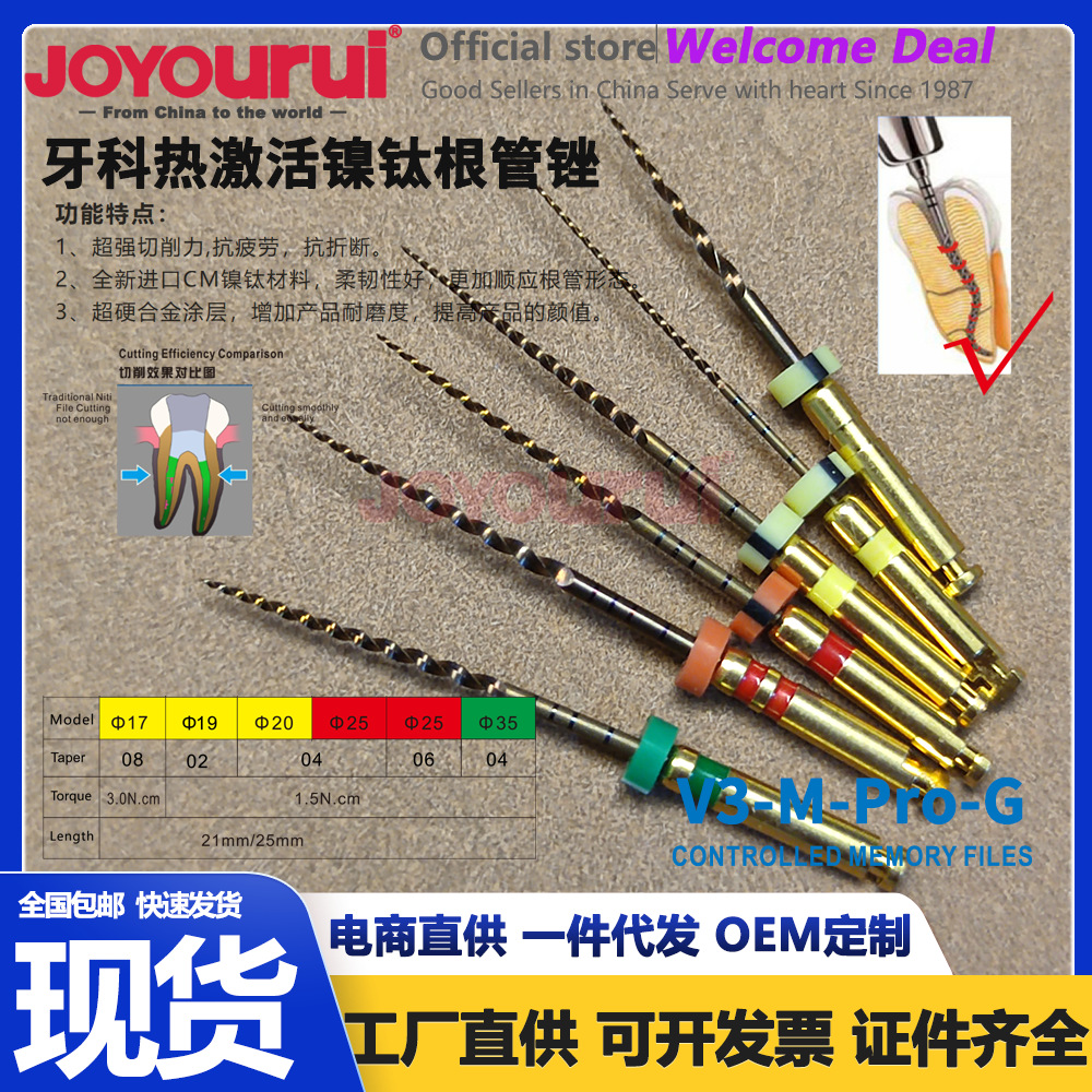 21MM机扩针镍钛根管锉牙科机用金色大锥度热激活锉宇森PROM3益锐