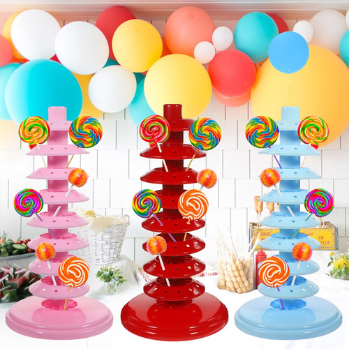 10层棒棒糖插糖座糖葫芦棉花糖展示架糖果塑料摆地摊糖节庆布展架