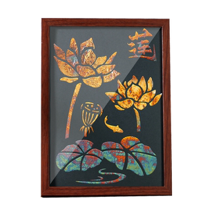 烧箔画非遗手工diy金箔银铜箔儿童美术绘画填充涂色材料包国庆节