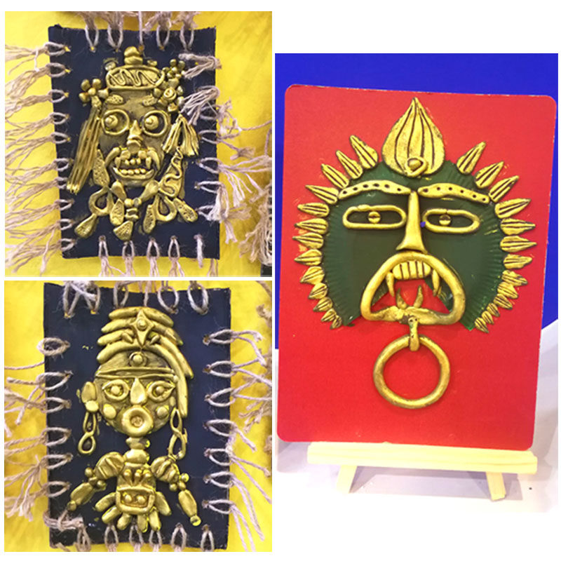 粘土仿铜浮雕画制作材料儿童手工diy超轻黏土丙烯画装饰创意美术