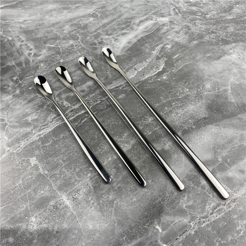 加厚304不锈钢搅拌勺长柄冰勺子