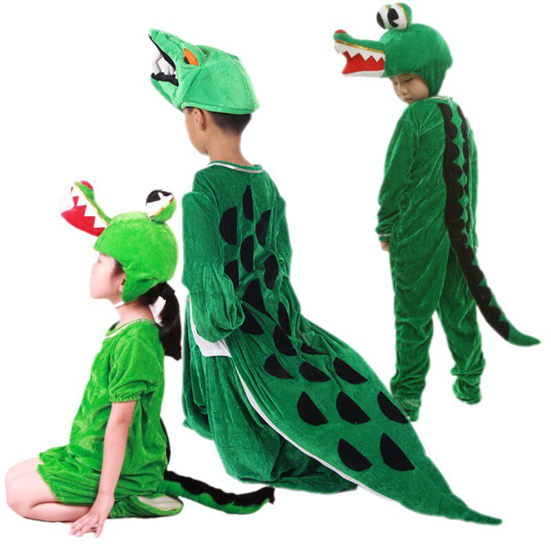 圣诞节儿童动物鳄鱼演出服扮演小鳄鱼卡通造型舞台表演舞蹈服装