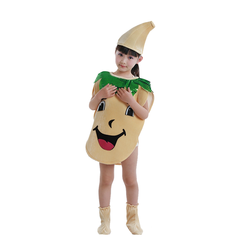 绿毛豆黄豆黑豆卡通造型表演服装