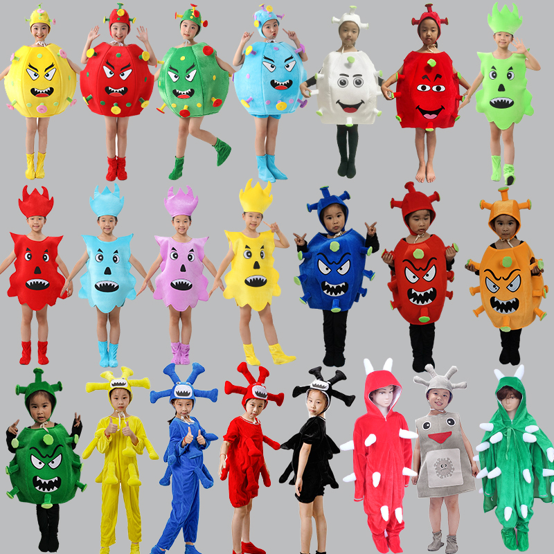 红细胞白细胞血小板儿童表演服医生护士病菌细菌病毒卡通演出服装