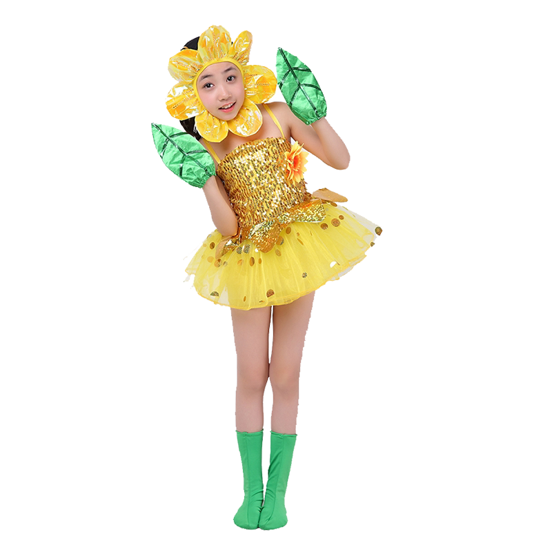 花儿朵朵向太阳小花朵演出表演服