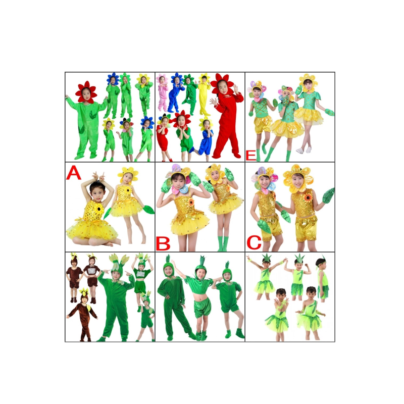 花朵植物幼儿园舞蹈演出服