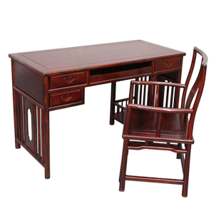 红木家具印尼黑酸枝电脑桌书桌阔叶黄檀写字台学习桌全实木办公桌