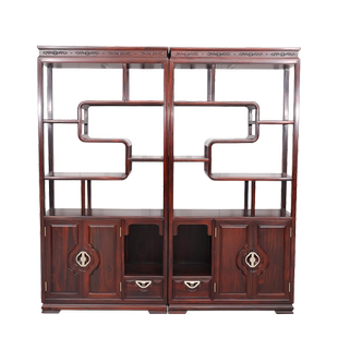 红木博古架 印尼黑酸枝新中式多宝阁 阔叶黄檀实木古董架展示架