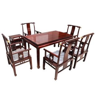 红木茶桌 印尼黑酸枝禅意功夫茶台 阔叶黄檀新中式实木泡茶茶艺桌