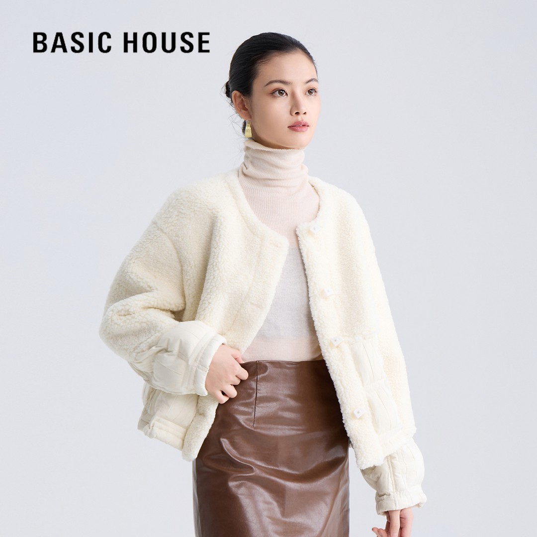 百家好小香风复古时尚短款羽绒服