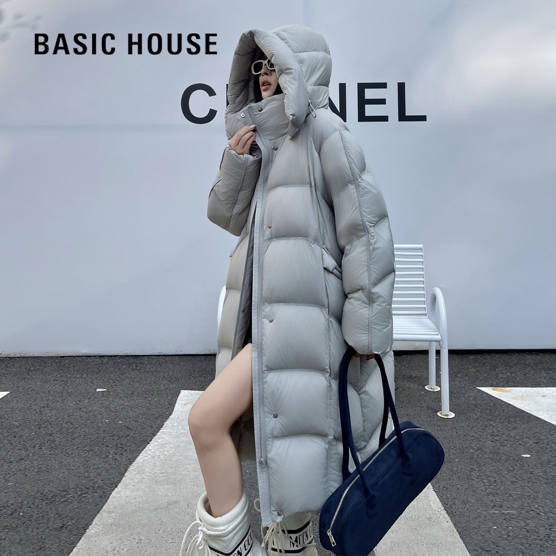 百家好云绒超厚时尚连帽羽绒服